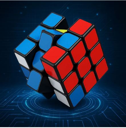 3×3×3 Puzzle Cube Multicolor – Classic Rubik’s Cube 3D Brain Teaser Puzzle Game for Kids & Adults