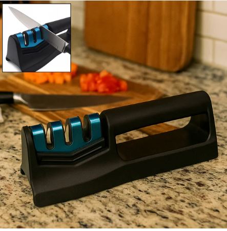 Kitchen Knife Sharpener Handheld – Manual Sharpener for Chef, Serrated & Steel Knives (1 Pc, Chopper Not Included) - Image 4