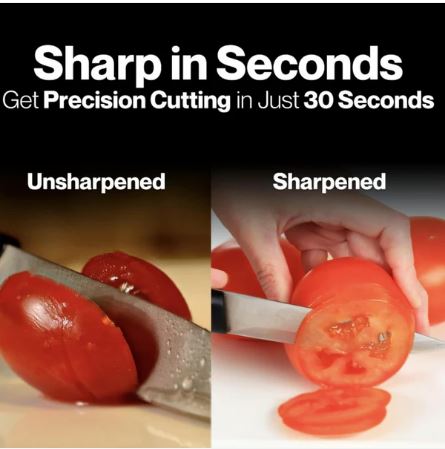 Kitchen Knife Sharpener Handheld – Manual Sharpener for Chef, Serrated & Steel Knives (1 Pc, Chopper Not Included) - Image 2