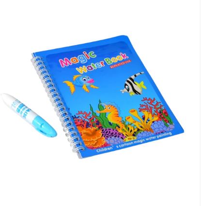 Magic Water Coloring Book with Reusable Magic Pen | Quick Dry Doodle Painting Board for Kids - Image 6