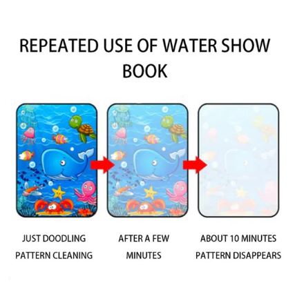 Magic Water Coloring Book with Reusable Magic Pen | Quick Dry Doodle Painting Board for Kids - Image 2