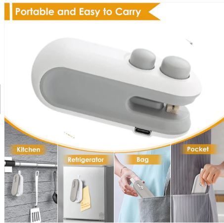 Mini Bag Sealer 2-in-1 Heat Sealer & Cutter – Portable Plastic Packet Sealing Machine for Kitchen & Travel - Image 4