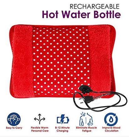 Velvet Electric Pain Relief Heating Bag – Reusable Hot Water Heating Pad for Body Pain & Muscle Relaxation