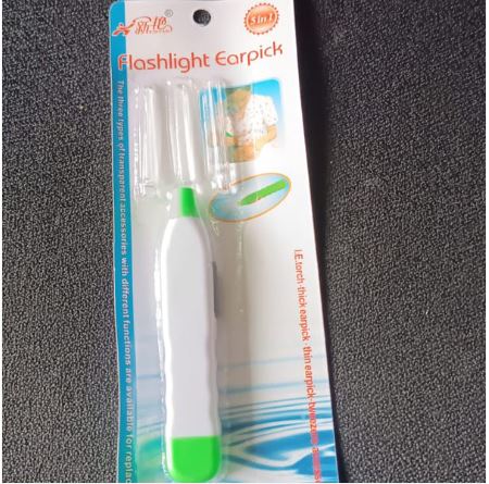 5-in-1 LED Flashlight Earpick with Interchangeable Transparent Ear Wax Removal Heads (1 Pc) - Image 2