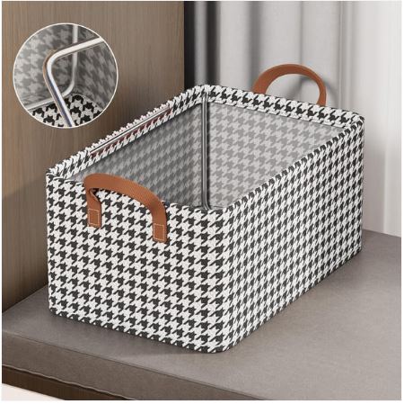 ldable Fabric Storage Box with Handles for Clothes, Toys & Home Organization (47 × 28 cm) - Image 4