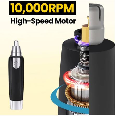 Sharp Steel Battery-Operated Ear & Nose Hair Trimmer for Men & Women - Image 6