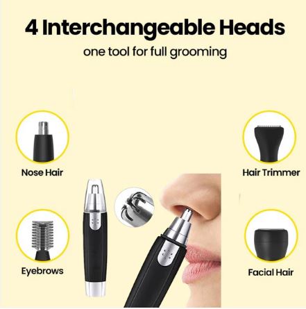 Sharp Steel Battery-Operated Ear & Nose Hair Trimmer for Men & Women - Image 5