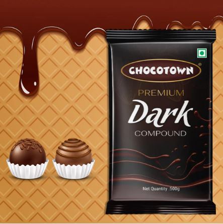 Chocotown Dark Compound Chocolate Slab – 500 gm (Baking & Confectionery Use) - Image 6