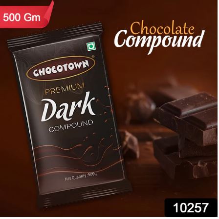 Chocotown Dark Compound Chocolate Slab – 500 gm (Baking & Confectionery Use) - Image 5