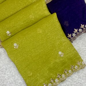 Divine Beads Zari Embroidery Saree