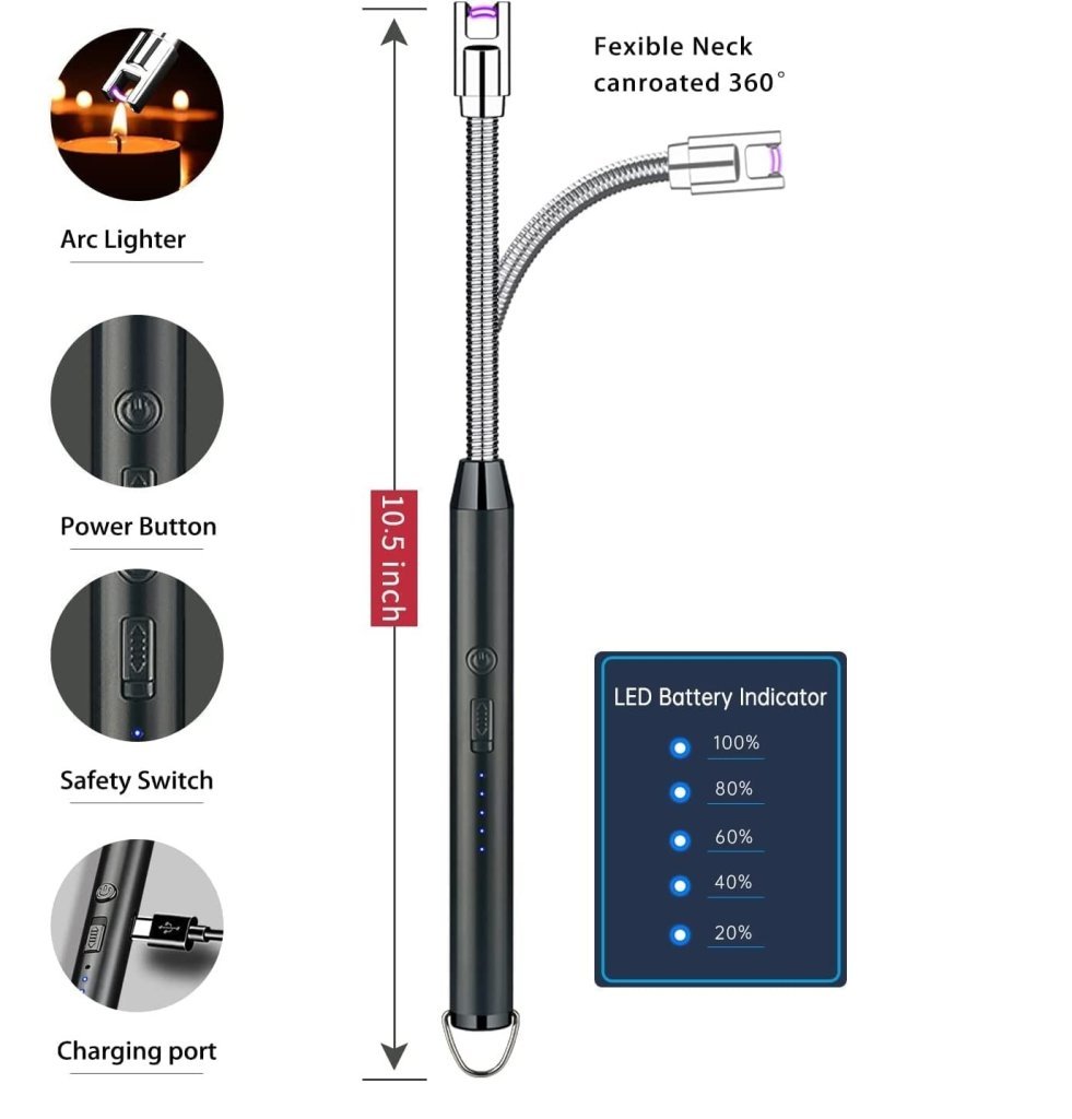 Rechargeable USB Electric Gas Lighter - Safe & Eco-Friendly - Image 2