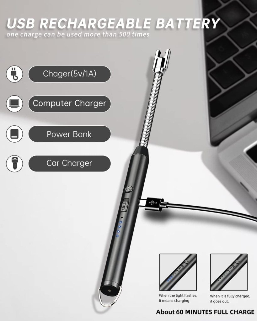 Rechargeable USB Electric Gas Lighter - Safe & Eco-Friendly - Image 3