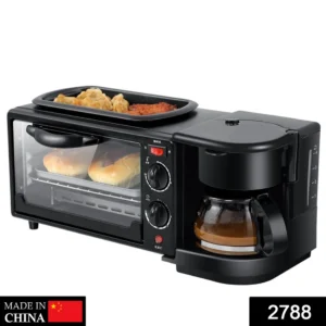 3-in-1 Multifunctional Breakfast Station - Coffee Maker, Toaster & Griddle