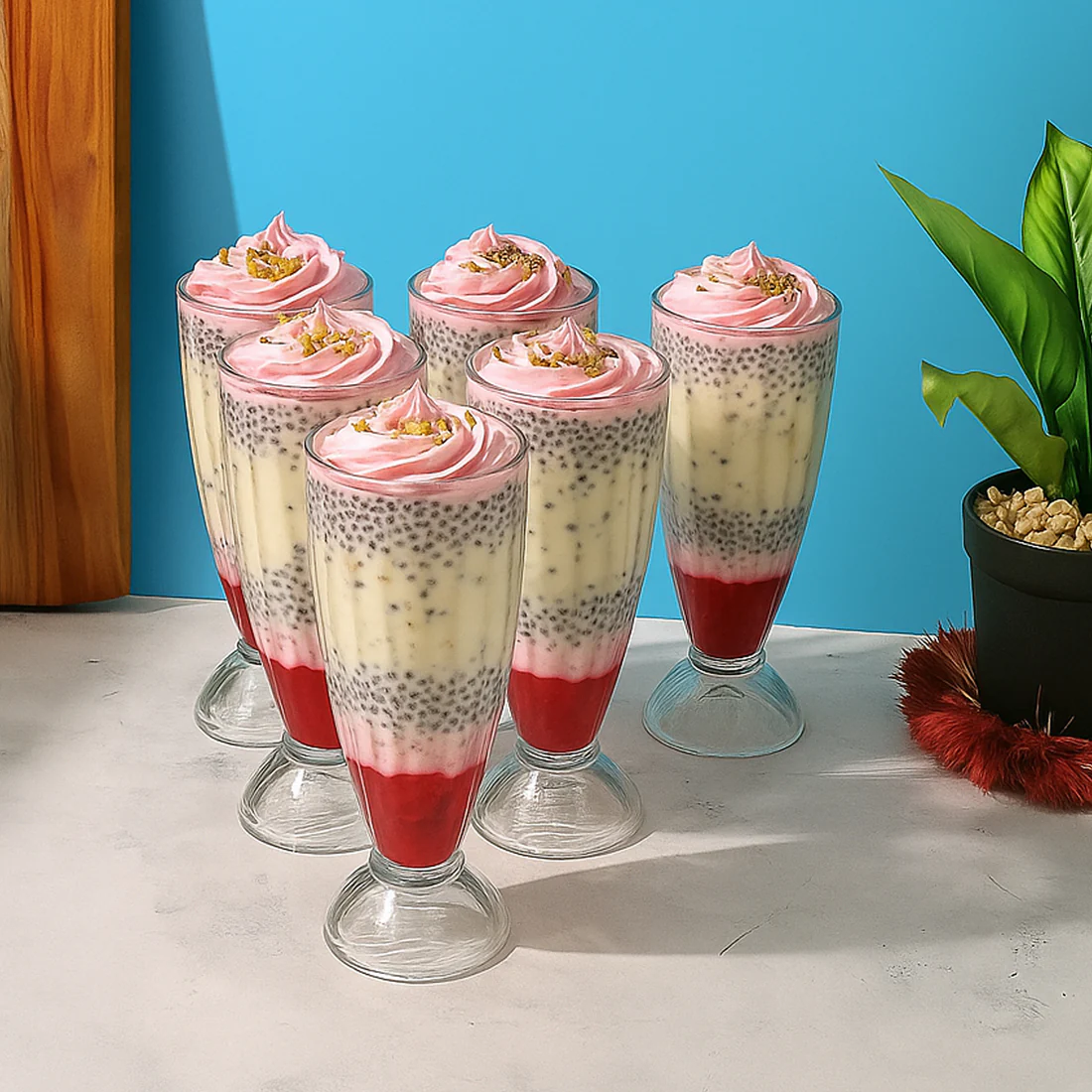 Apex Premium Dessert & Falooda Glass Set - 400ml (6 Pieces) - Image 7