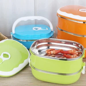 Premium Insulated Stainless Steel Lunch Box - Leak-Proof Thermal Bento Container