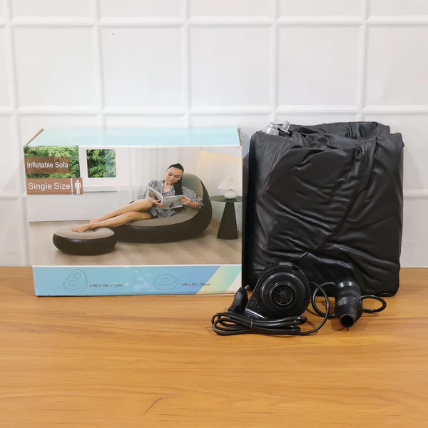 Premium Inflatable Air Sofa Chair with Footrest Set - Image 7