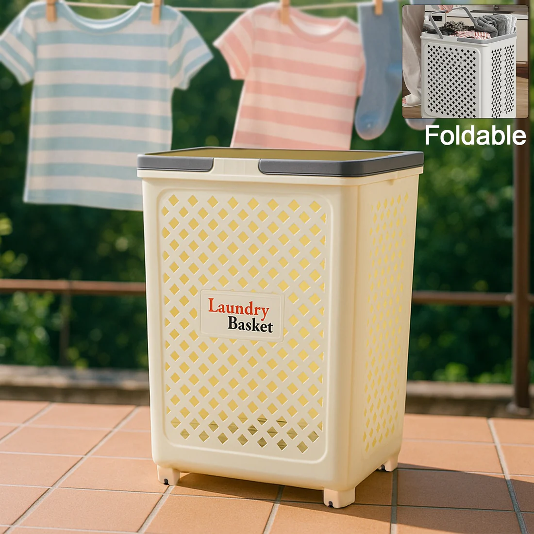 Premium Multi-Foldable Laundry Basket - Smart Home Organizer - Image 5