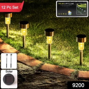 Solar Lawn Lamp Set - 12 Piece Outdoor Pathway Lighting
