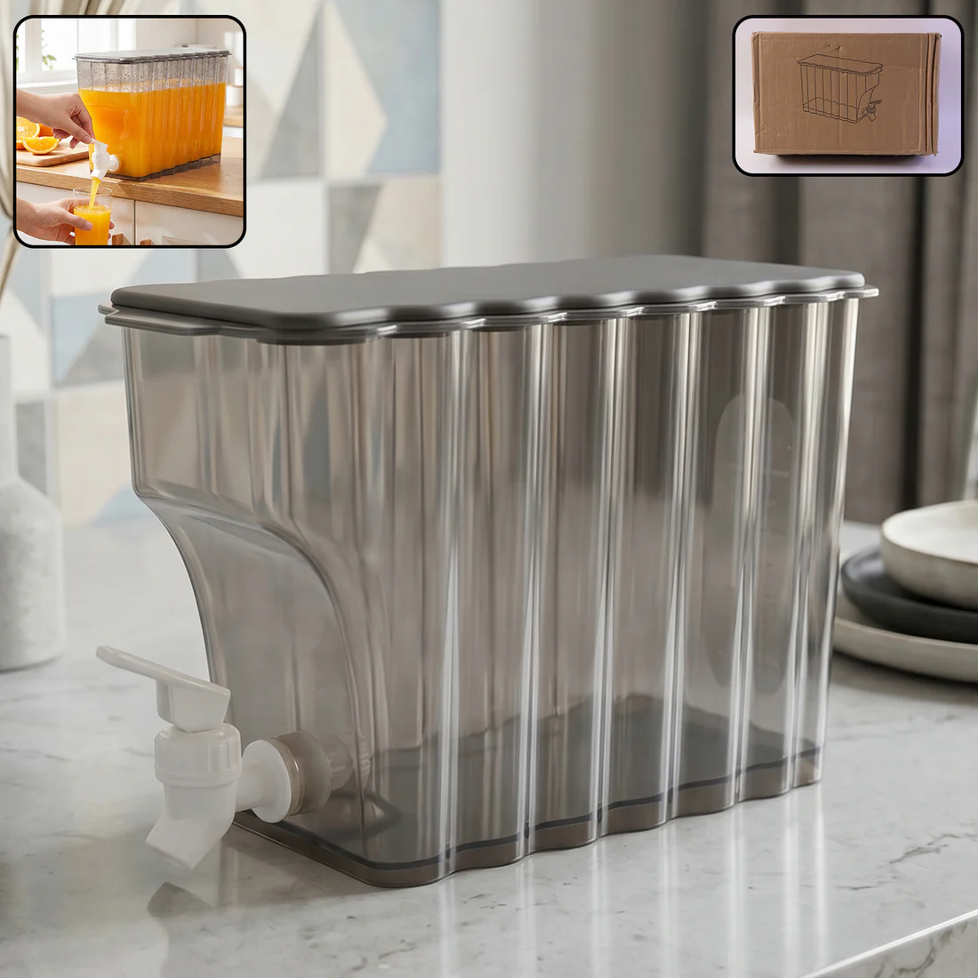 3.6L Premium Water Jug with Leak-Proof Tap Dispenser