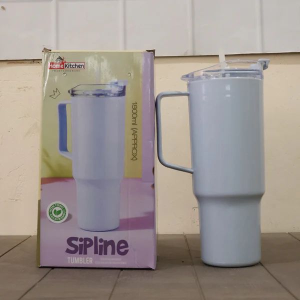 1800ml Large Capacity Travel Sipline Tumbler with Handle and Straw Lid - Image 8