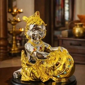 Bal Krishna Makhan Chor Decorative Statue for Home Temple
